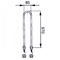 Grzałka 85x970 - 1500W