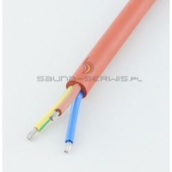 kabel, przewod, elektryczny, silikonowy, 3 x 1,5 mm2, do instalacji w saunie