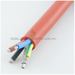 kabel, przewod, elektryczny, silikonowy, do, sauny, 5 x 6 mm2