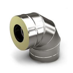 Kolano 90° izolowane (dwuścienne) dla systemu kominowego Ø115 mm